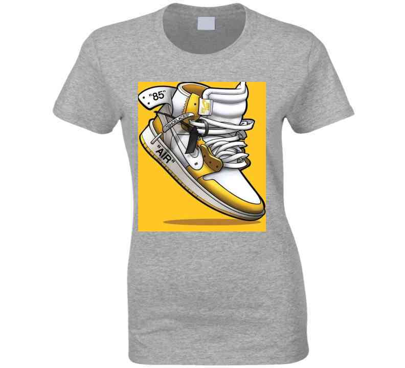 Gray N Gold J's  T Shirt