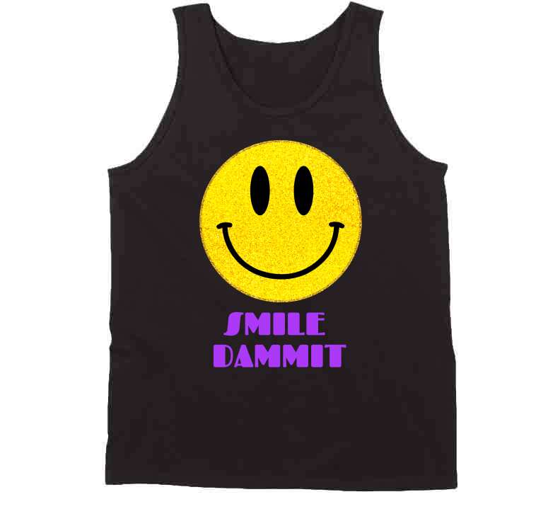 Smile Dammit Original Gold N Purp T Shirt