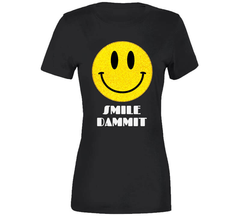 Smile Dammit Purple T Shirt