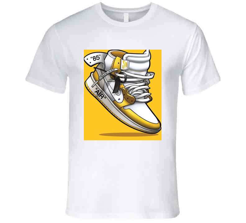 White N Gold J's T Shirt