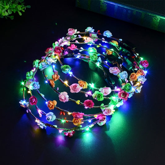 THC/ Women / Girls LED Light Up Flower Headband Flashing