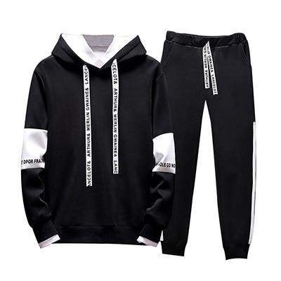 THC 2PC Hoodies Mens Fleece Liner Hooded Sweatshirts + Sweatpants/ Solid Warm 2 Piece Set