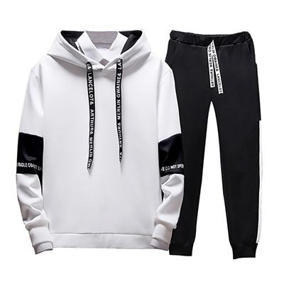 THC 2PC Hoodies Mens Fleece Liner Hooded Sweatshirts + Sweatpants/ Solid Warm 2 Piece Set