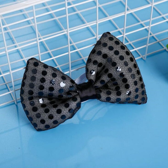 Fashion Colorful Light-Up Necktie Bow Tie Sequins LED Flashing Blinking Ties