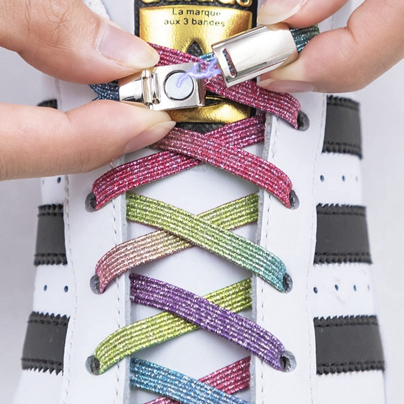 THC 1Pair Magnetic COLORFUL Shoelaces