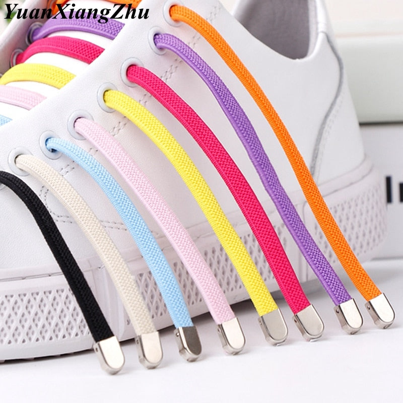 THC 1Pair No tie Shoelaces Flat Elastic Shoe Laces For Kids and Adult Sneakers Shoelace Quick Lazy Laces Shoe strings