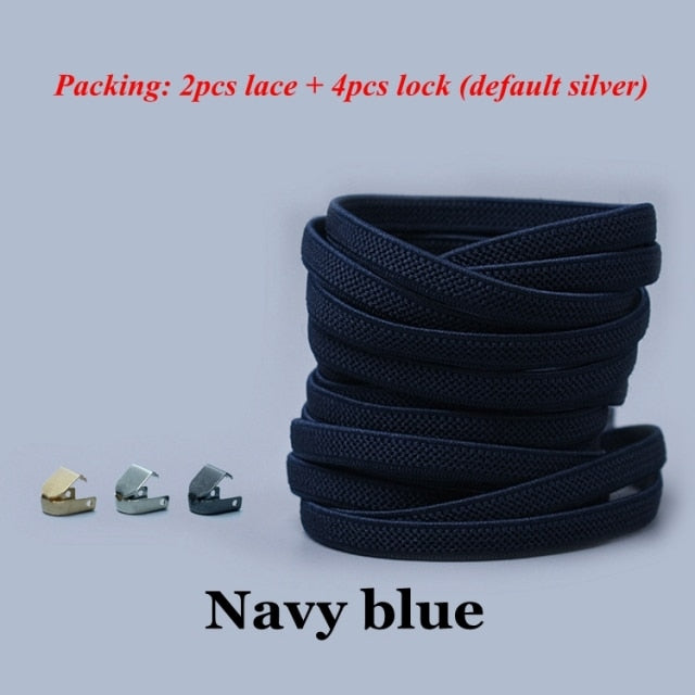 THC 1Pair No tie Shoelaces Flat Elastic Shoe Laces For Kids and Adult Sneakers Shoelace Quick Lazy Laces Shoe strings