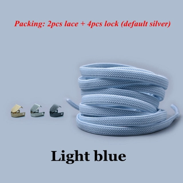 THC 1Pair No tie Shoelaces Flat Elastic Shoe Laces For Kids and Adult Sneakers Shoelace Quick Lazy Laces Shoe strings