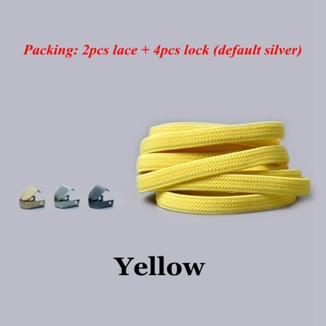 THC 1Pair No tie Shoelaces Flat Elastic Shoe Laces For Kids and Adult Sneakers Shoelace Quick Lazy Laces Shoe strings