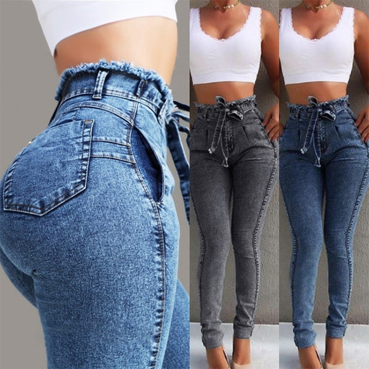 THC LADIES /High Waist Jeans /Slim Stretch Denim Jeans