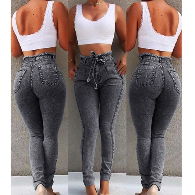 THC LADIES /High Waist Jeans /Slim Stretch Denim Jeans