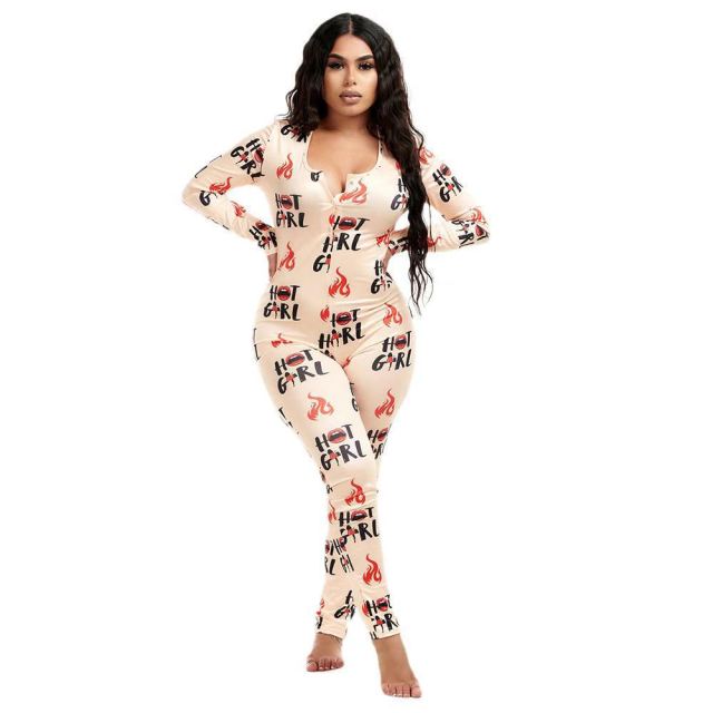 THCNJ Women Large Lipstick Letter Print Onesie