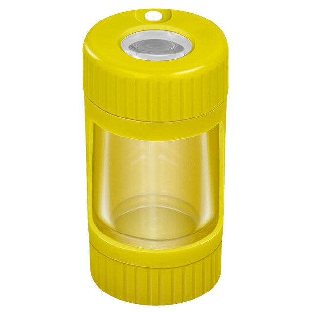 THCNJ 8XMagnification LED GLOWJAR / STASH  container with grinder