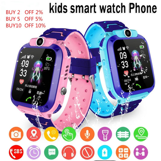 THCNJ Children's Smart Watch SOS Phone Watch Smartwatch For Kids With Sim Card