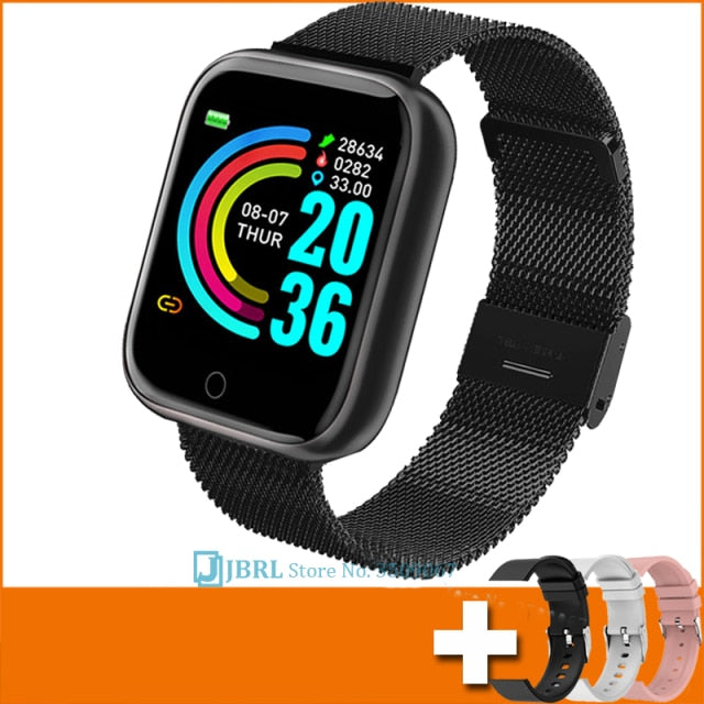 THCNJ 2021 Ladies Sport Bracelet Smart Watch Women Smartwatch Smartband Android IOS( Waterproof)