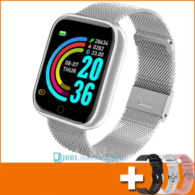 THCNJ 2021 Ladies Sport Bracelet Smart Watch Women Smartwatch Smartband Android IOS( Waterproof)