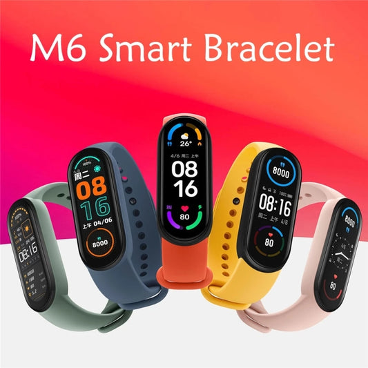 THCNJ M6 Smart Band Fitness Tracker Wristband Bracelet Pedometer Sports Smart Watch Boys Girls M6 Color Screen Fashion Smartband 2021