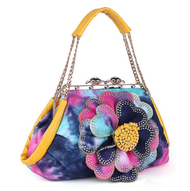 THC Fashion Colorful Flower Ladies Shoulder Bag