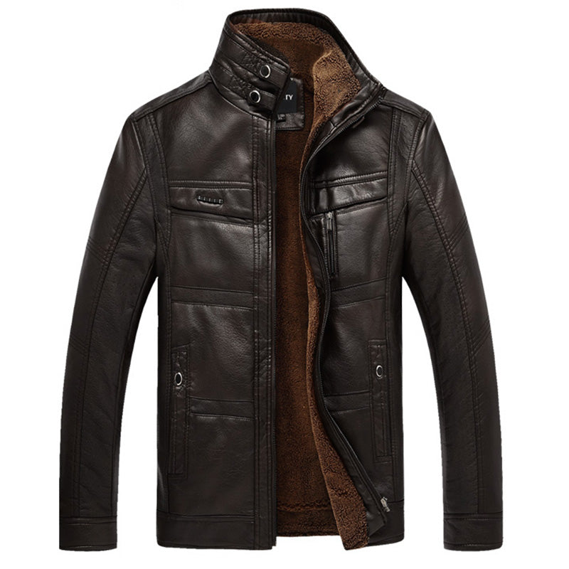 THC Brand High Leather Jacket Men Coats / Winter Faux Fur