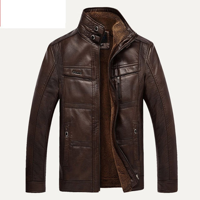 THC Brand High Leather Jacket Men Coats / Winter Faux Fur