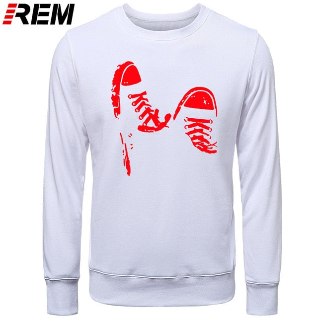 Casual Skate Shoes Funny Printed Men Cotton LONG Sleeve Cool Men's Clothing Brand Plus Hoodies, Sweatshirts