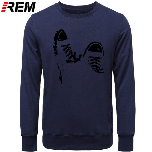 Casual Skate Shoes Funny Printed Men Cotton LONG Sleeve Cool Men's Clothing Brand Plus Hoodies, Sweatshirts