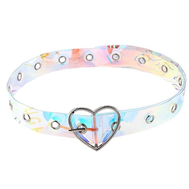 Hot  Women Waist Belt Laser Clear