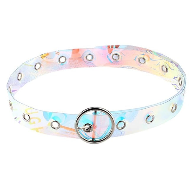 Hot  Women Waist Belt Laser Clear