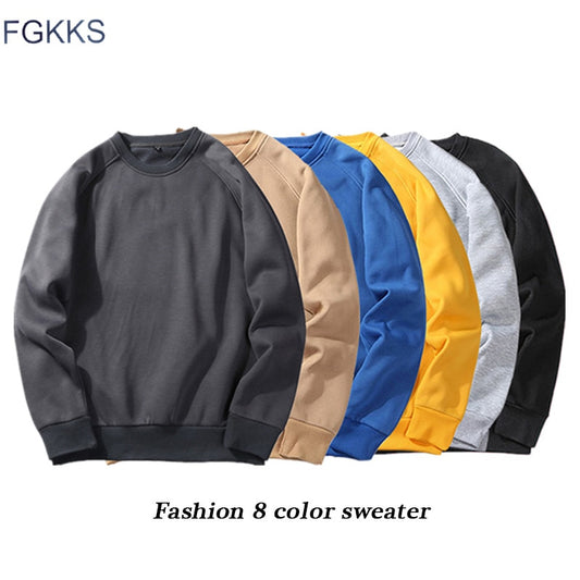 THC Autumn Male Solid Color Sweatshirts