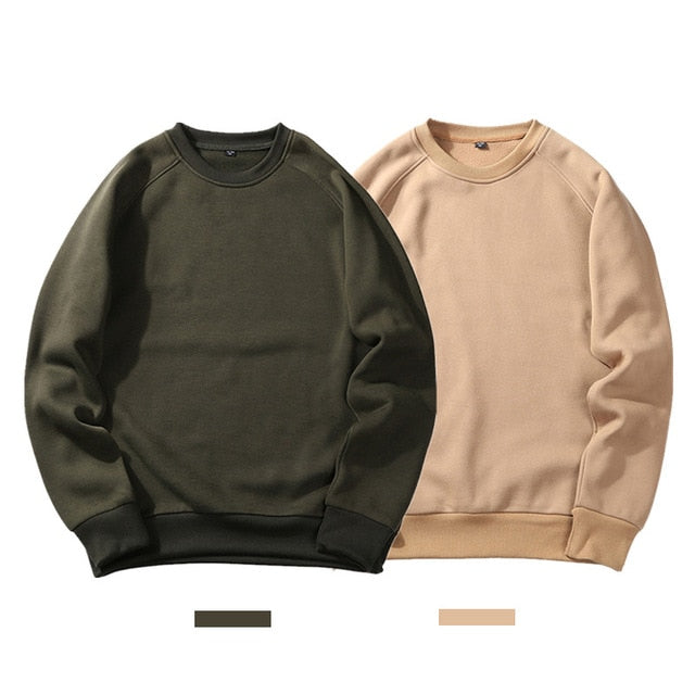 THC Autumn Male Solid Color Sweatshirts