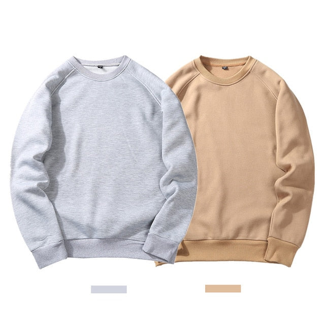 THC Autumn Male Solid Color Sweatshirts