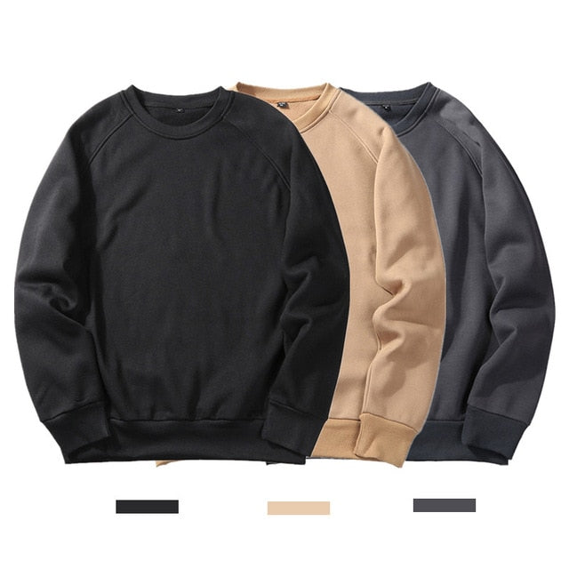 THC Autumn Male Solid Color Sweatshirts