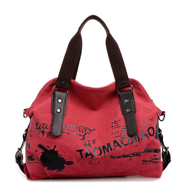 Vintage Graffiti Women's Bag Canvas Handbag