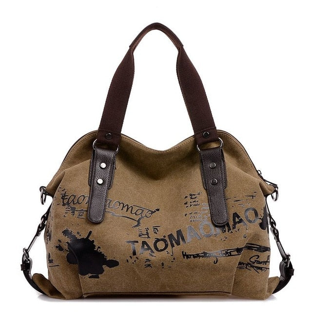 Vintage Graffiti Women's Bag Canvas Handbag